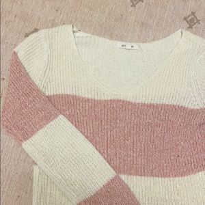 Striped Pink and White Sweater